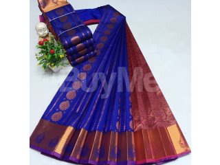 SAMUTHRIKA SILK SAREE - DARK BLUE