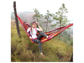 HAMMOK CHAIR WITHOUT SUPPORTER COTTON HAMMOCK BACKYARD OUTDOOR AND INDOOR