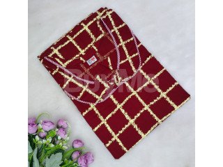 MATERIAL COTTON STITCHED MAXI - RED