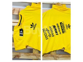 DOUBLE SIDE PRINT CREW NECK TSHIRT - YELLOW