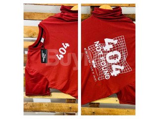 DOUBLE SIDE PRINT CREW NECK TSHIRT - RED