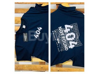 DOUBLE SIDE PRINT CREW NECK TSHIRT - DARK BLUE