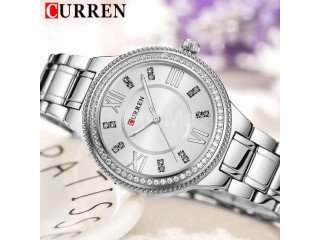 CURREN FASHION STEEL WATCH FOR LADIES - SILVER