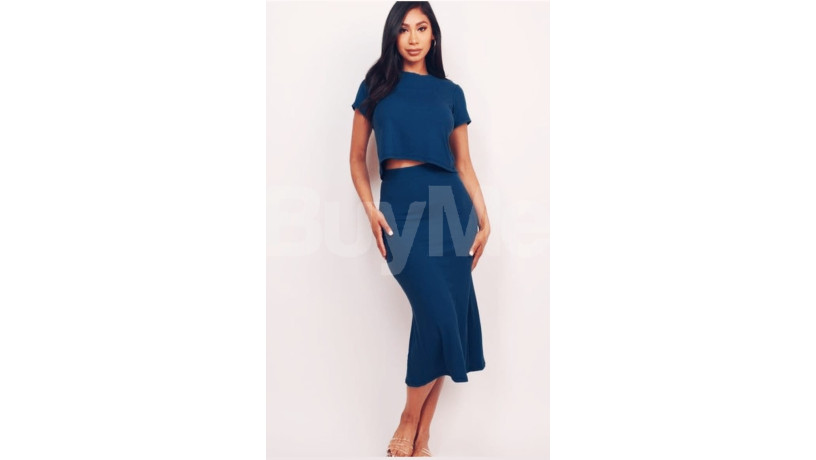bodycon-skirt-side-slit-round-neck-short-sleeve-crop-top-blue-big-0