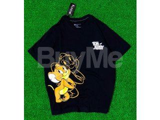 TOM AND JERRY BAGGY T SHIRT - BLACK