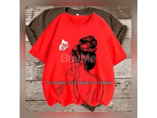 LADIES BAGGY T SHIRT - RED