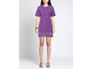 RIB FROCK - PURPLE