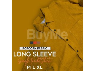 MENS POPCORN LONG SLEEVE - MUSTARD YELLOW