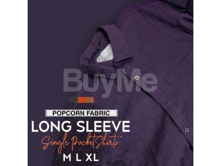 MENS POPCORN LONG SLEEVE - PURPLE