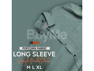 MENS POPCORN LONG SLEEVE - SLATE GREY