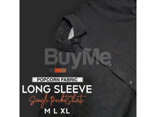 MENS POPCORN LONG SLEEVE - BLACK