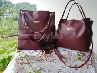 HAND BAG SET - MAROON