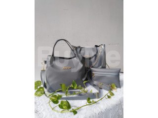 HAND BAG SET - DARK GREY