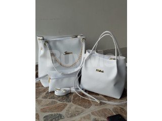 HAND BAG SET - WHITE