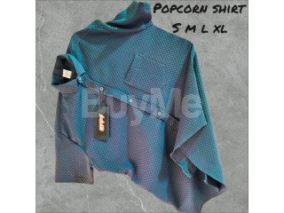 MEN'S POPCORN SHIRT - POWDER BLUE