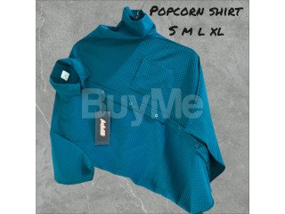 MEN'S POPCORN SHIRT - BLUE