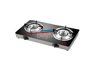 SUGA 2 BURNER GLASS TOP GAS COOKER