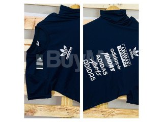 DOUBLE SIDE PRINT CREW NECK TSHIRT - DARK BLUE