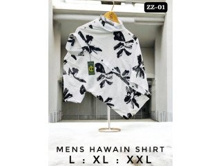 FLORAL PATTERN HAWAIN SHIRT - WHITE