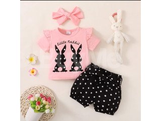 0-18 MONTHS TODDLER 3PCS INFANT BABY OUTFIT KIT