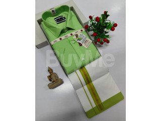 COTTON BLENDED HEAVY QUALITY SHIRT & DHOTHI