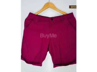 TWILL COTTON SHORT - BURGUNDY