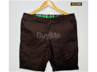 TWILL COTTON SHORT - DARK BROWN