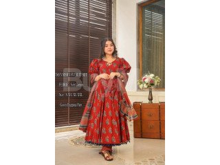 PRINTED ANARKALI SET