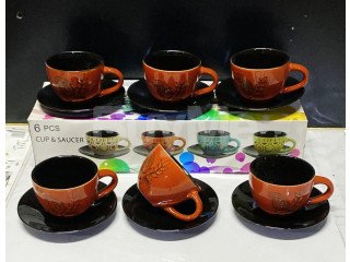 NEW CERAMIC CUPS AND SAUCER SET