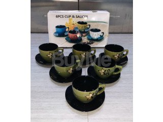 NEW CERAMIC CUPS AND SAUCER SET