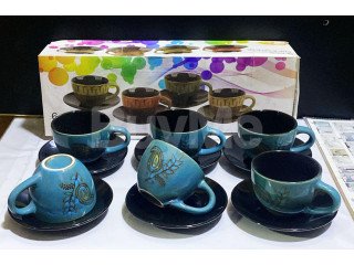 NEW CERAMIC CUPS AND SAUCER SET