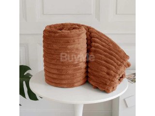 RIBBED BLANKET PLAIN DYED - BLANKET DESIGN