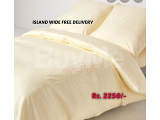 WHITE EGYPTIAN COTTON STRIPES BEDSHEET