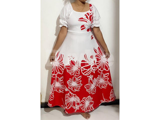 MAZA FROCK - RED & WHITE