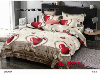 HEART DESIGN 7D BEDSHEET