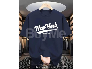BAGGY NEW YORK T SHIRT - NAVY BLUE