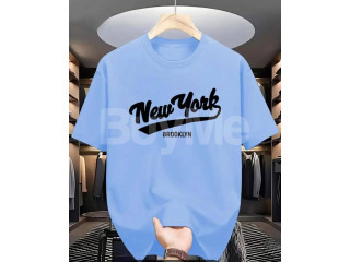 BAGGY NEW YORK T SHIRT - LIGHT BLUE