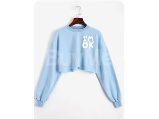 ELEGANT CROP TOP - LIGHT BLUE