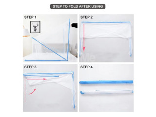 SINGLE BED FOLDABLE MOSQUITO NET - (L - 5FT , W - 6FT)