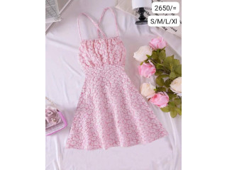 PINK FROCK DESIGN FOR LADIES