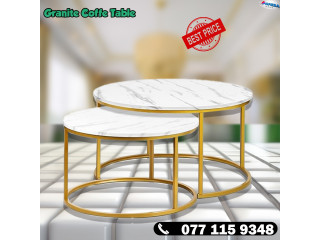GRANITE COFFEE TABLE - WHITE
