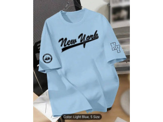 STUNNING BAGGY T SHIRT - LIGHT BLUE