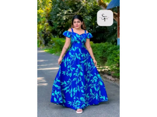 LADIES BLUE FROCK DESIGN