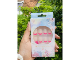 PINK AND WHITE NAILS