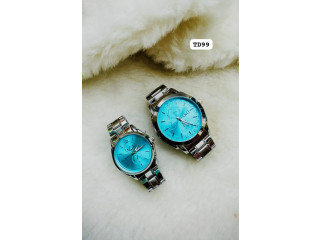 SILVER COUPLE WATCH