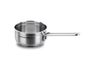 KORKMAZ ALPHA STAINLESS STEEL 14X7CM / 1L SAUCEPAN A1015 [SUPPORTS INDUCTION COOKTOPS]