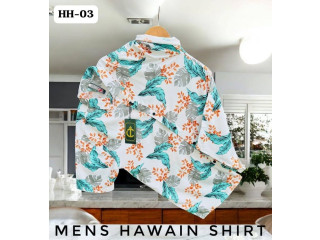 STUNNING MENS HAWAIN SHIRT - LEAF PATTERN