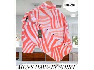 STUNNING PRINTED HAWAIN SHIRT - PINK & WHITE