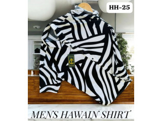 STUNNING PRINTED HAWAIN SHIRT - BLACK & WHITE