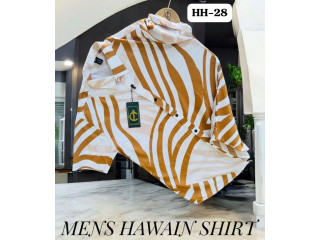 STUNNING PRINTED HAWAIN SHIRT - BROWN & WHITE